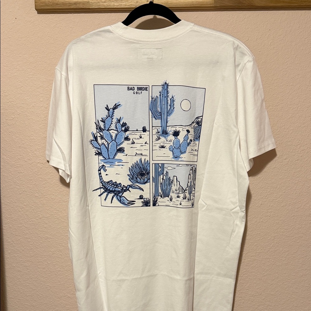 Bad Birdie White Tee with Blue Scorpion Graphic - Picture 4 of 4